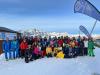 Estudiantes del Campus de Huesca tras una de as clases de esquí