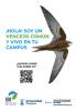 Cartel de la campaña sobre aves en los campus públicos de Aragón