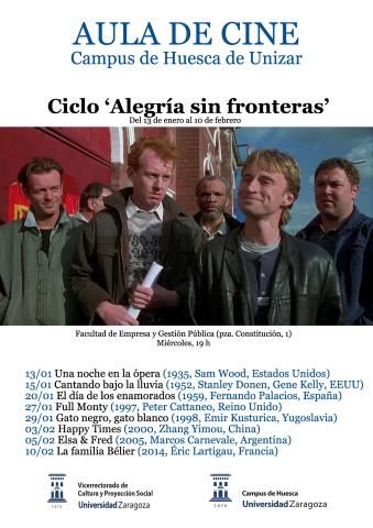 El Aula de Cine del Campus de Huesca abre 2025 con ‘Alegría sin fronteras’