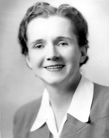 Rachel Carson Official photo as FWS employee. c. 1940. https://es.wikipedia.org/wiki/Rachel_Carson#/media/Archivo:Rachel-Carson.jpg