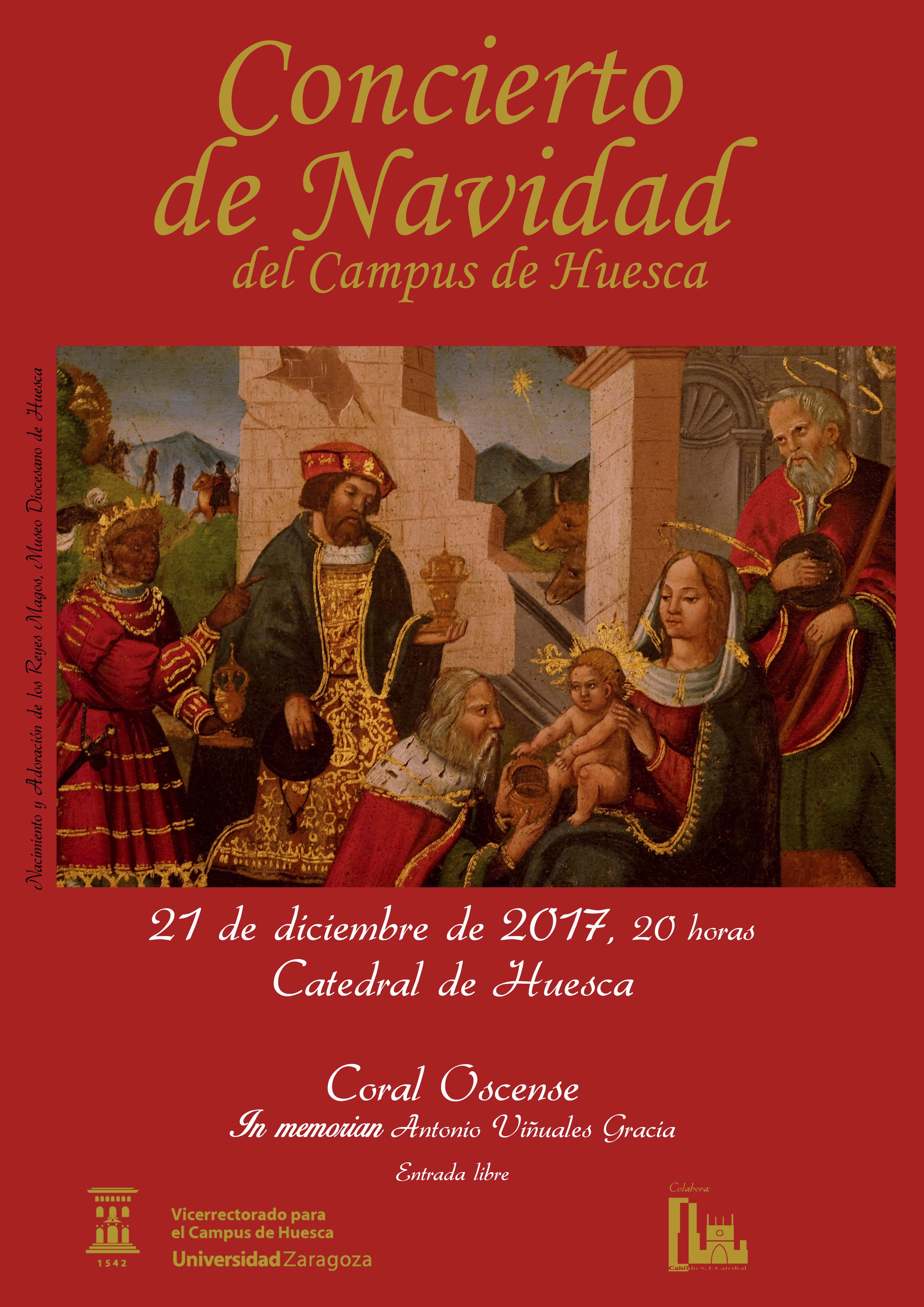 Cartel concierto de Navidad del Campus de Huesca