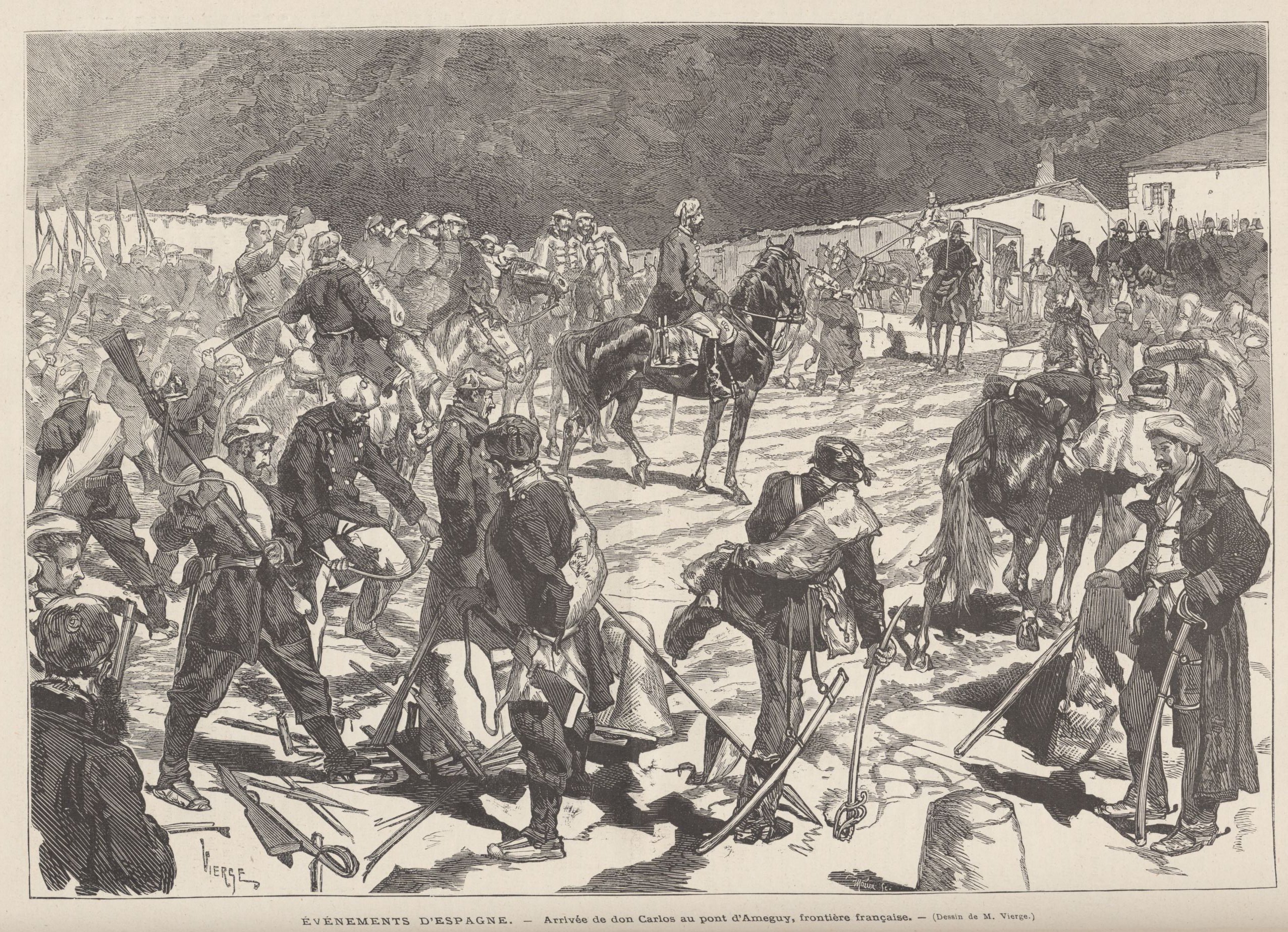 Carlistas en la frontera francesa