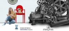 Cartel de las actividades del Campus de HUesca en la Feria, firmado por Ubé