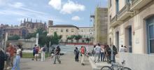 Estudiantes en el Campus de Huesca